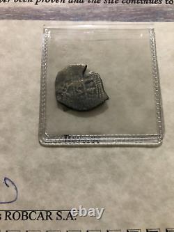 1746 2 Reales Silver From Spain's Santa Leocadia Shipwreck Recovery Cob / Coin