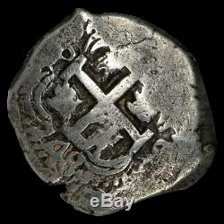 1748-P Q Bolivia Silver Cob 8 Reales Silver Coin NGC VF25 (. 8100 ASW) -Rare! -