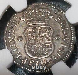 1750 MO Mexico 1/2 Real Spanish Pirate Silver NGC AU53 Genuine Colonial Era Coin