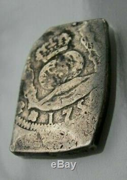 1750 Rare Guatemala 8 Reales Cob Silver Spanish Colonial Very Fine 26.77 Gm