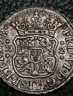1751 Mexico 2 Reales King Ferdinand VI US First Legal Tender Silver Cob Coin