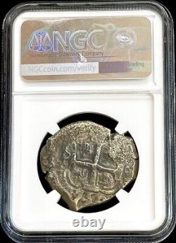1752 Q Potosi Silver Bolivia 8 Reales Cob Ferdinand VI Coin Ngc Au Salvaged