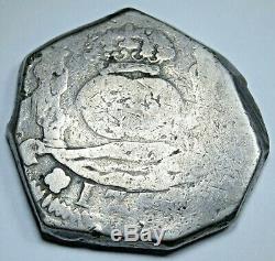 1752 Spanish Guatemala Silver 8 Reales Eight Real Old Dollar Treasure Cob Coin