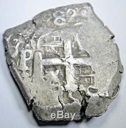 1755 Spanish Potosi Silver Cob 8 Reales Eight Real Colonial Pirate Treasure Coin