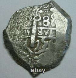 1756 Potosi 8 Real Cob Ferdinand VI Spanish Silver Dollar Colonial Antique Cob
