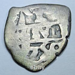 1758 Clipped Spanish Bolivia Silver 1 Reales 1700's Old Colonial Pirate Cob Coin