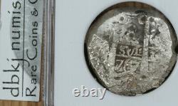 1767 P V Y Bolivia 8 Reales Silver Cob NGC VF35