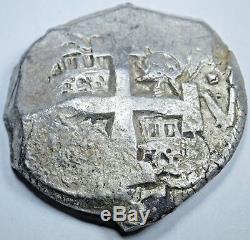 1767 Spanish Bolivia Silver 8 Reales Old Antique Colonial Dollar Pirate Cob Coin