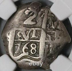 1768 NGC VF 35 Bolivia Cob 2 Reales Potosi Colonial Coin POP 1/0 (22082703C)