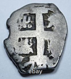 1771 Spanish Bolivia Silver 1 Reales Genuine Antique Colonial Pirate Cob Coin