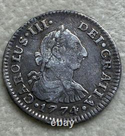 1774 Pirate Cob Coin 1/2 REAL Spanish Colonial Shipwreck Era Treasure Pirate Old