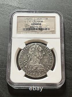 1783 MO FF MEXICO 8 Reales El Cazador NGC Genuine Shipwreck Coin (Slab1477)