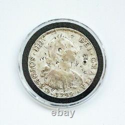 1792 Mexico 8 Reales Colonial Spanish Silver Coin Chop Marks Pirate Coin