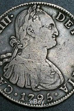 1795 FM Mexico 8 Reale Milled Bust Colonial Piece Of Eight Silver Round Cob Coin
