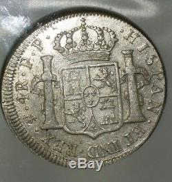 1799 PTS PP Bolivia 4 Reales NGC XF40 Rare Certified Cuzco Hoard Silver Cob Coin