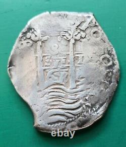 17th century Spanish silver cob Bolivia potosi mint 8 Reales km26 #116