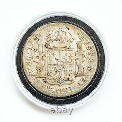 1804 Mexico 8 Reales Colonial Spanish Silver Coin Chop Marks Pirate Coin