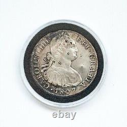 1807 Mexico 8 Reales Colonial Spanish Silver Coin Chop Marks Pirate Coin