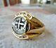 18k Yellow Gold Ring With Genuine 1/2 Reale Silver Spanish Treasure Cob Coin