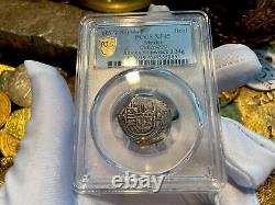 1 Real Atocha 1622 Shipwreck Pcgs 45 1572-89 Pirate Silver Coins Treasure Cob