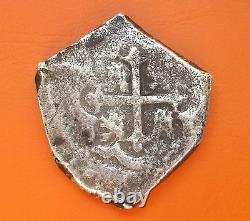 8 Reales 1732 or 1733/2 Mo F Mexico silver COB Philip V high grade, date scarce