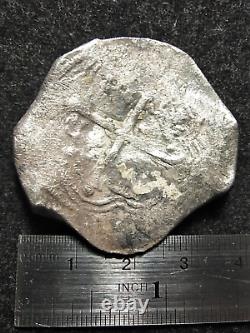 8 Reales Cob Coin, Spice Islands Shipwreck O(MD) & PH & 8 mark