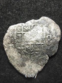 8 Reales Cob Coin, Spice Islands Shipwreck (Unique shape RARE, Nice Shield, OMD)