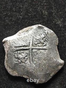 8 Reales Cob Coin, Spice Islands Shipwreck VN Cross, Nice Shield, Coral, O mark