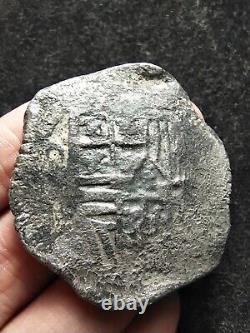 8 Reales Cob Coin, Spice Islands Shipwreck (VN Cross, Nice Shield, Slightly O)