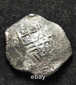 8 Reales Cob Coin, Spice Islands Shipwreck (VN Cross, Nice Shield, Slightly O)