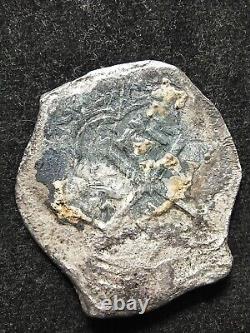 8 Reales Cob Coin, Spice Islands Shipwreck (VN Unique Cross, H mark, 8, Coral)