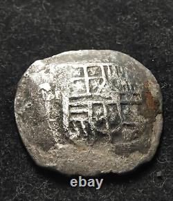 8 Reales Cob Spanish Coin, Spice Islands Shipwreck (VN Cross & Shield, MD mark)