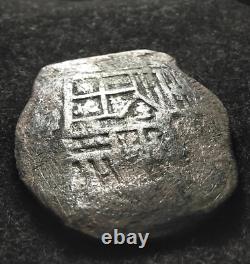 8 Reales Cob Spanish Coin, Spice Islands Shipwreck (Very Nice Cross & Shield)