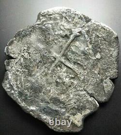 8 Reales Cob Spanish Silver Coin, Spice Islands Shipwreck