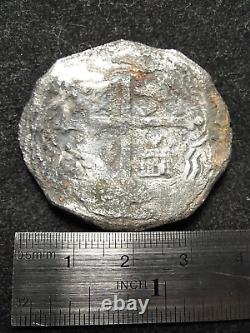 8 Reales Cob Spanish, Spice Islands Shipwreck (VN Cross & Shield, OMD, 8, Coral)
