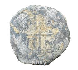 8 Reales Cob, Spice Islands Shipwreck (OMF, Very Nice Shield, Coral)