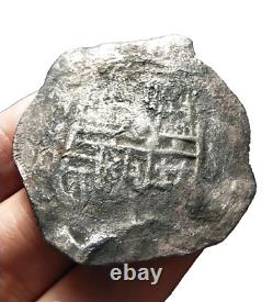 8 Reales Cob Spice Islands Shipwreck (VN Cross, N Shield, OMD, Coral)