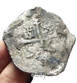 8 Reales Cob Spice Islands Shipwreck (VN Cross, N Shield, OMD, Coral)
