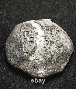 8 Reales Cob, Spice Islands Shipwreck (Very Nice Cross, Coral, 8 mark)