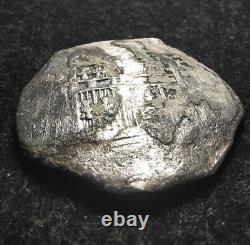 8 Reales Cob, Spice Islands Shipwreck (Very Nice Cross, Coral, 8 mark)