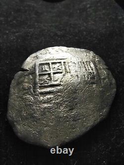 8 Reales Cob Spice Islands Shipwreck (Very Nice Cross, Nice Shield, Cleaned)
