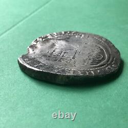 8 Reales Philip II Sevilla Assayer D Authentic Spanish Silver Cob Coin