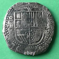 8 Reales Seville (sevilla) Mint Very Nice Spanish Colonial Silver Cob Coin