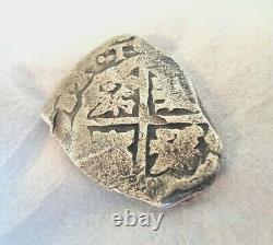 8 Reales Silver Spanish Treasure Cob Coin 27.1 grams