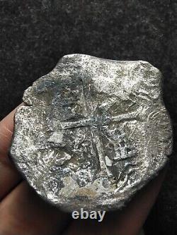 8 Reales Spanish Cob, Spice Islands Shipwreck (VN Cross & Shield, OMD, Coral)