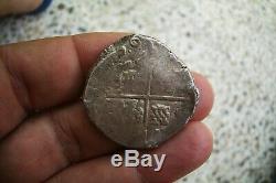 A66 Early Dated Silver Cob 8 Reales Philip IV 1630 Potosi Mint Spain Colonial