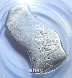 ANACS Shipwreck 1600's Mexico Silver 4 Reales Spanish Colonial Pirate Cob Coin