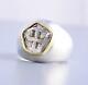 AUTHENTIC 1/2 Reales Treasure Cob Coin in Sterling Silver & 14KT GOLD Ring