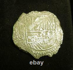 Atocha 1613-1616 8 Reales Spanish Shipwreck Silver COB Coin Assayer Q Potosi