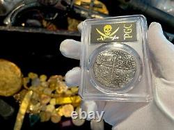 Atocha 1622 Grade 1 Bolivia 8 Reales Loot Pcgs Vf Pirate Gold Coins Silver Cob